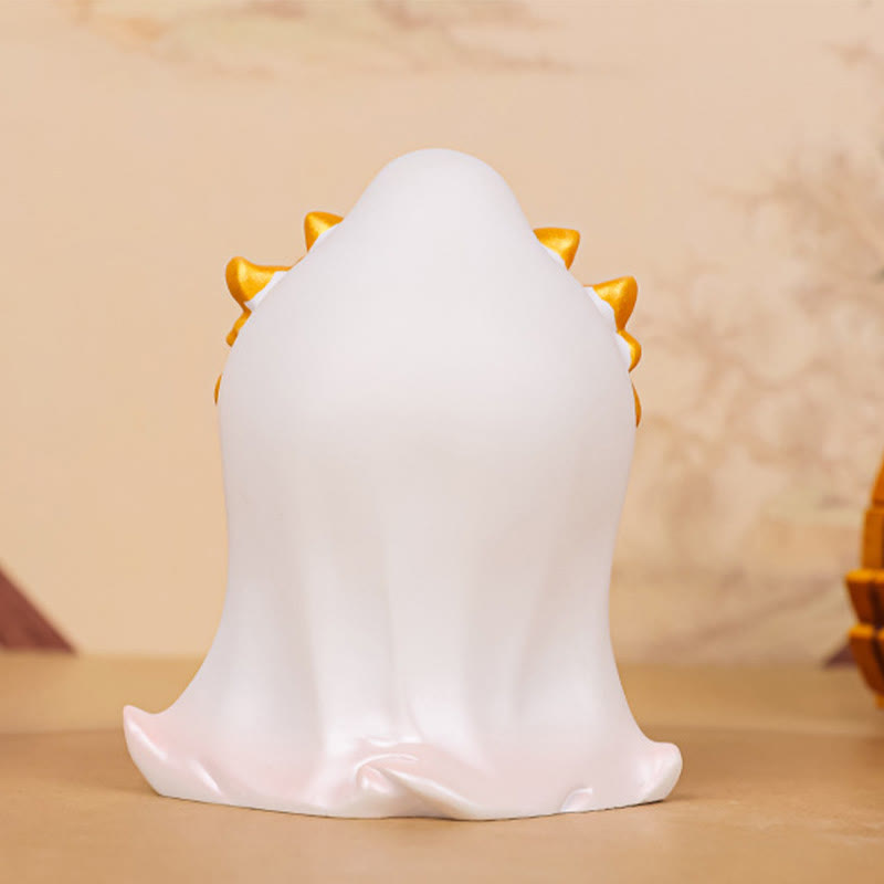 Meditation Avalokitesvara Resin Statue with Boy and Girl Figurines