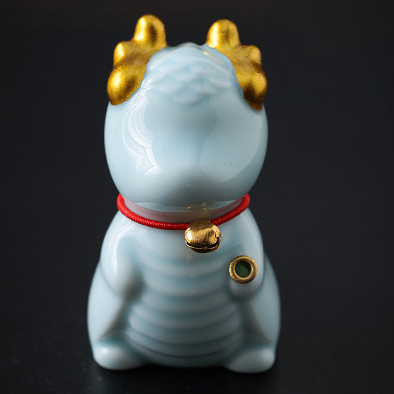 Ceramic Dragon Bell Incense Burner for Meditation & Balance