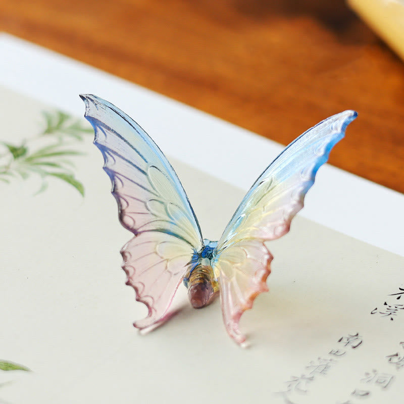 Liuli Glass Butterfly Incense Burner | Transformation & Peace