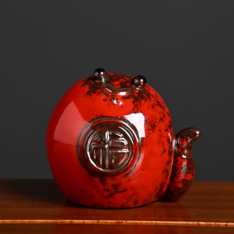 Ceramic Snake Ingot Fu Character Zen Home Decoration