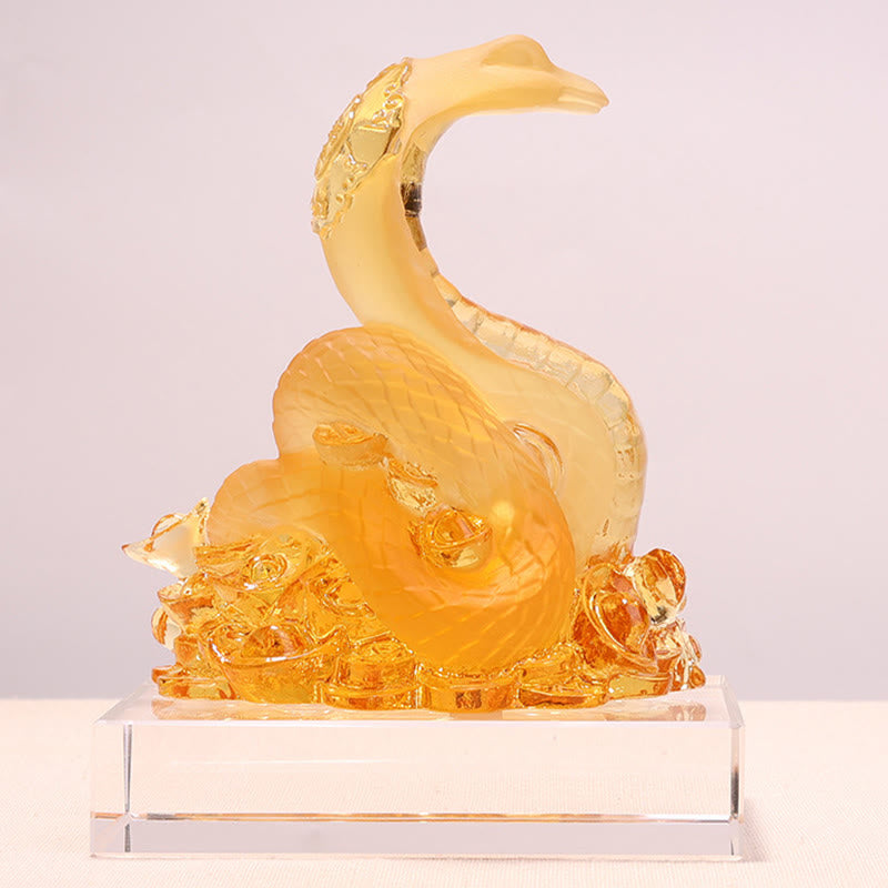 Liuli Snake Ingot Feng Shui Statue | Spiritual Art