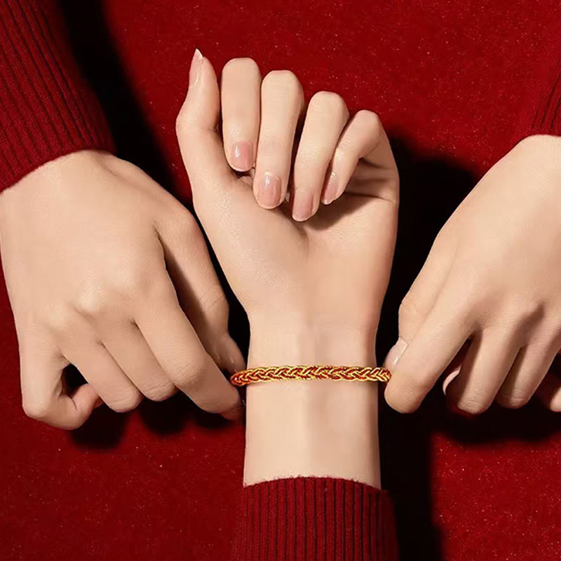 Adjustable Red String Yellow String Luck Bracelet 14-22cm