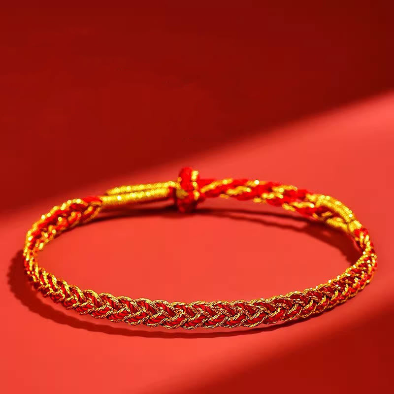 Adjustable Red String Yellow String Luck Bracelet 14-22cm