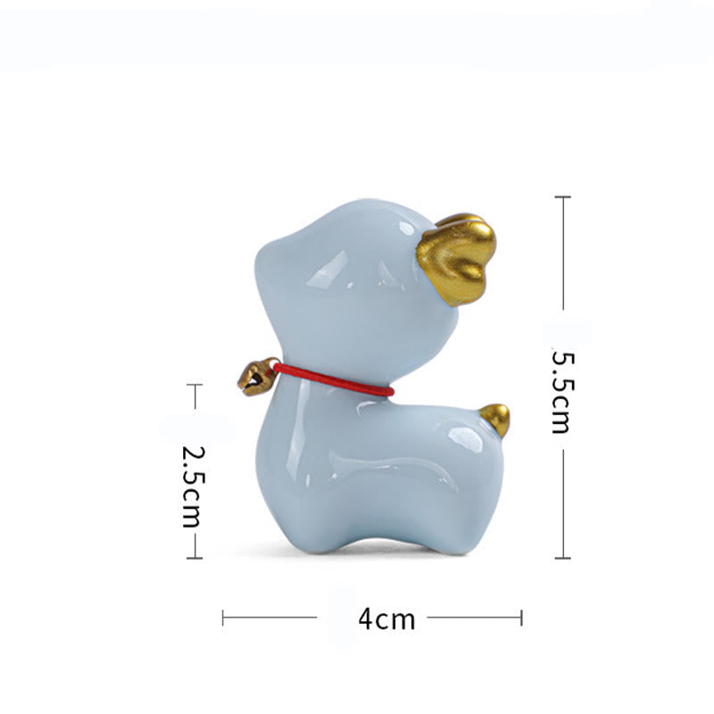 Mini Ceramic Deer Tea Pet Figurine for Spiritual Decor