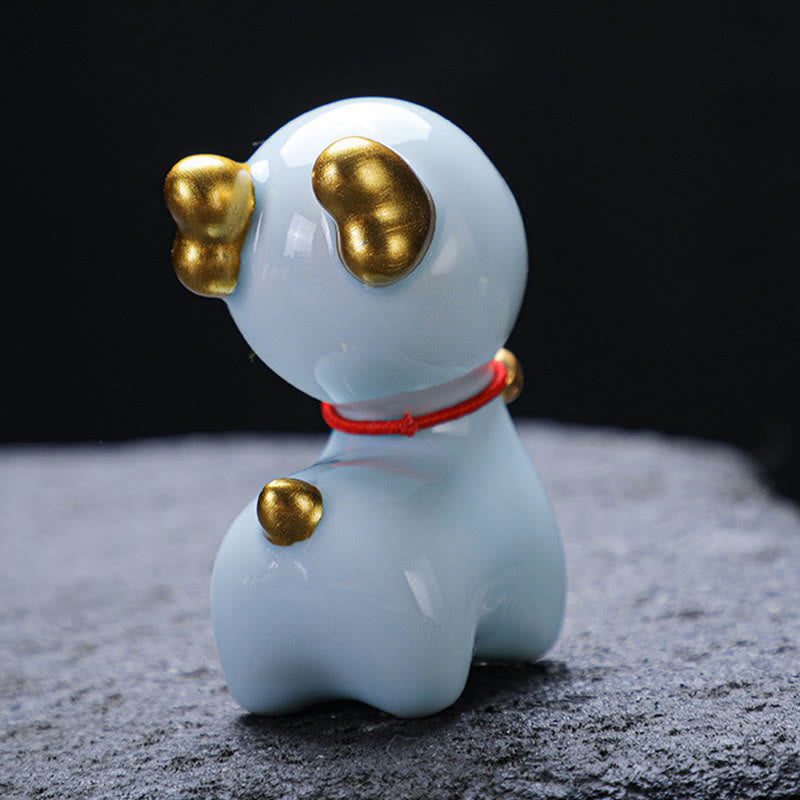 Mini Ceramic Deer Tea Pet Figurine for Spiritual Decor