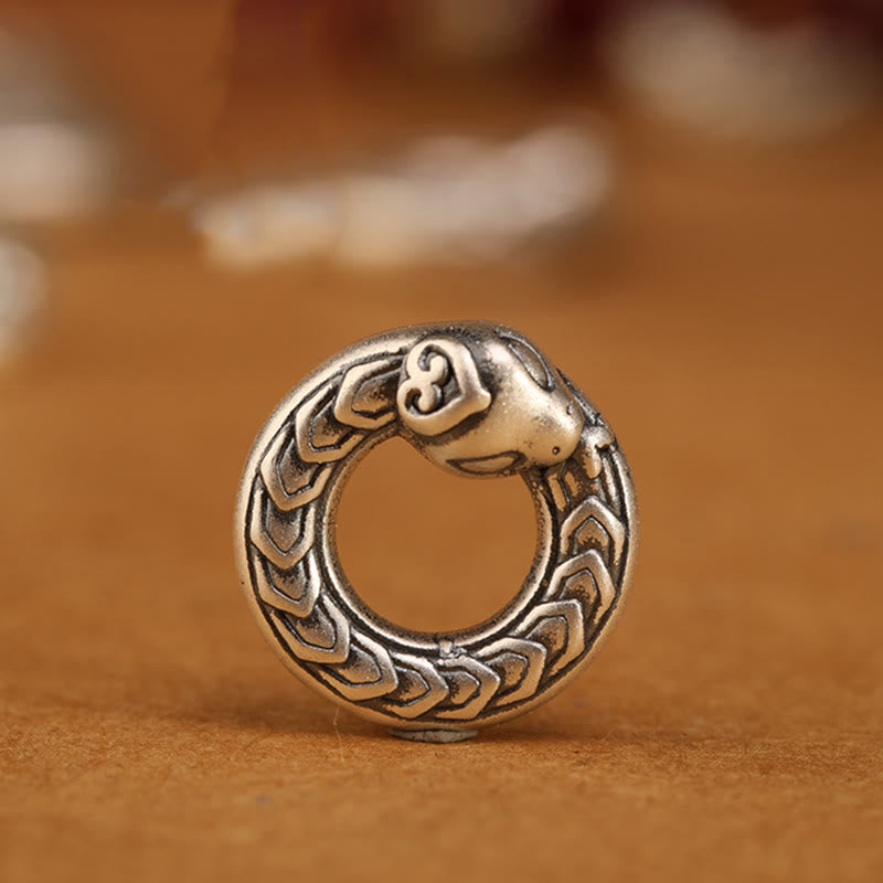 14-17cm Dark Red String 999 Sterling Silver Peace Buckle Strength Bracelet