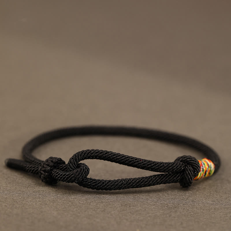 Dark Red String 925 Sterling Silver Coin Luck Bracelet