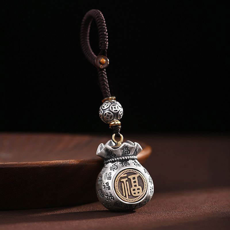 Fu Character Money Bag Key Chain for Daily Fortune & Wealth