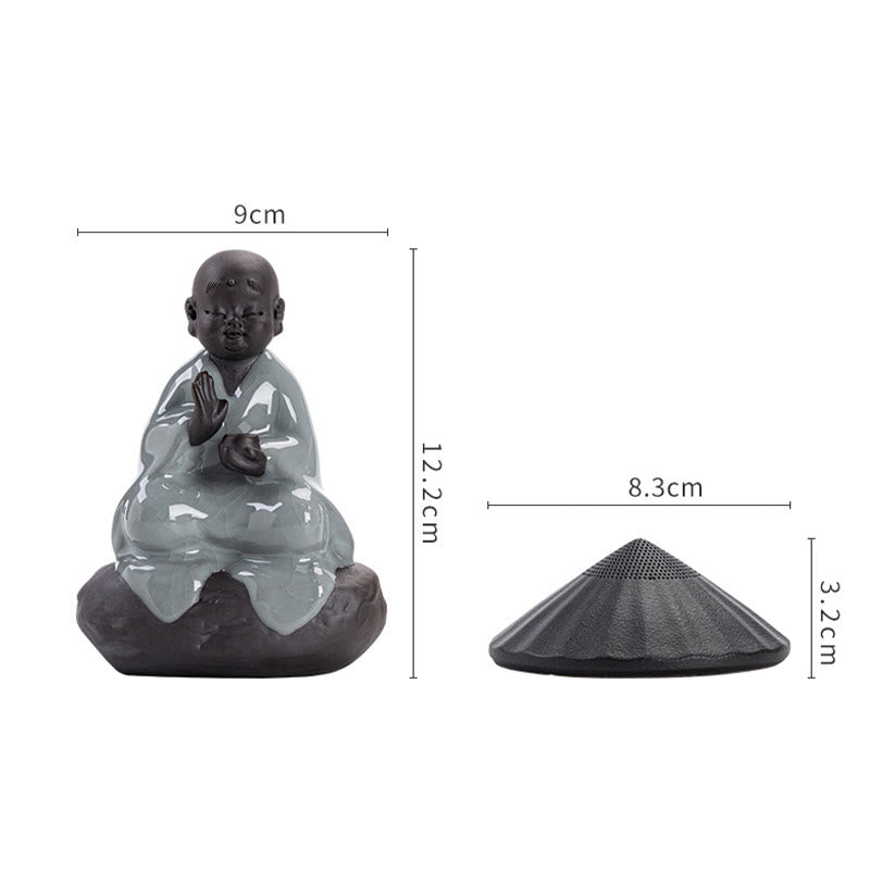 Little Zen Monk Ceramic Tea Strainer | Meditation Buddha Statue