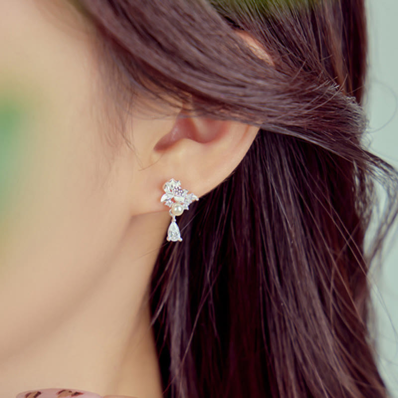 Hetian Jade Sterling Silver Earrings for Abundance & Balance