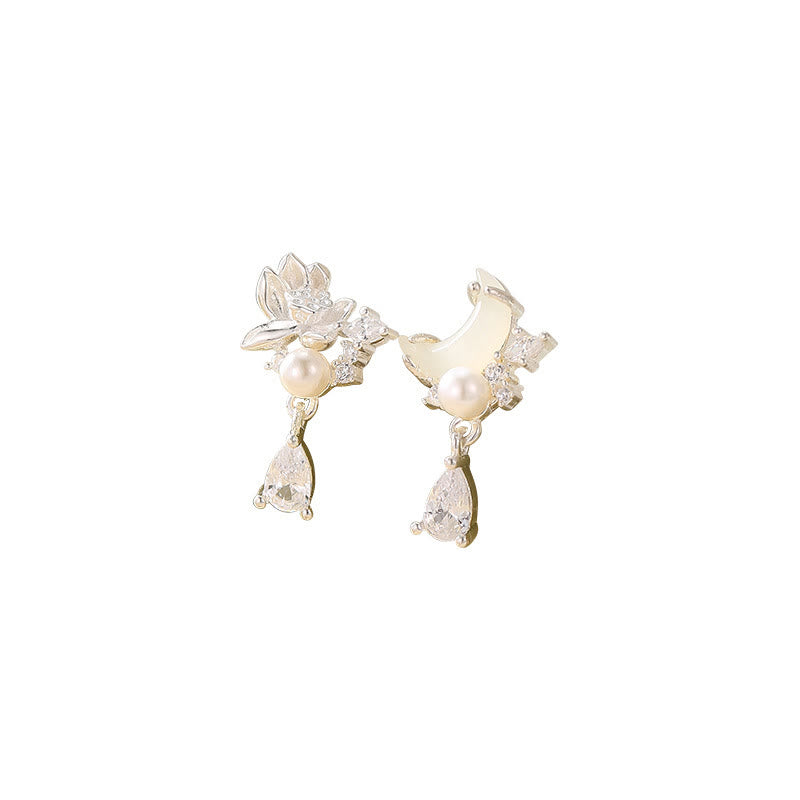 Hetian Jade Sterling Silver Earrings for Abundance & Balance