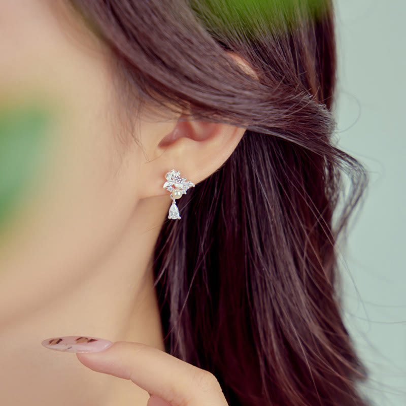 Hetian Jade Sterling Silver Earrings for Abundance & Balance