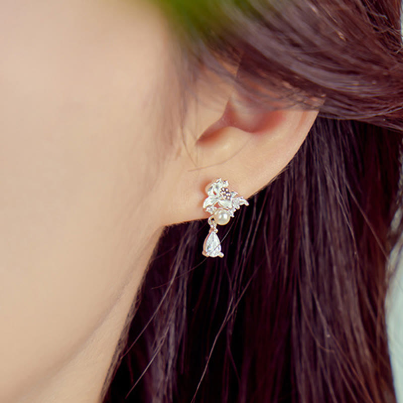 Hetian Jade Sterling Silver Earrings for Abundance & Balance