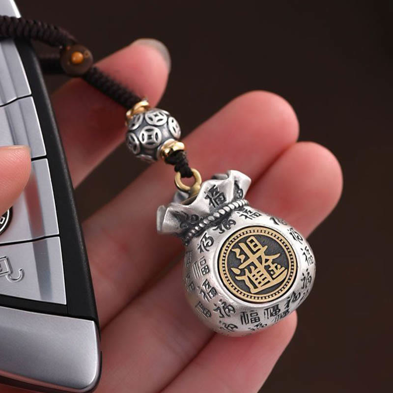 Fu Character Money Bag Key Chain for Daily Fortune & Wealth