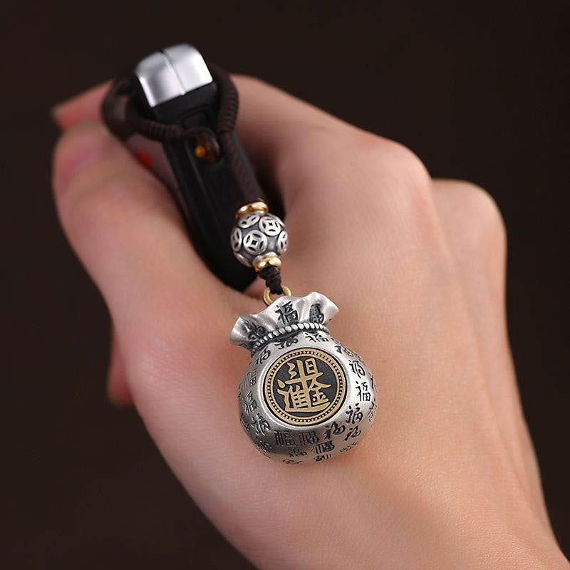Fu Character Money Bag Key Chain for Daily Fortune & Wealth