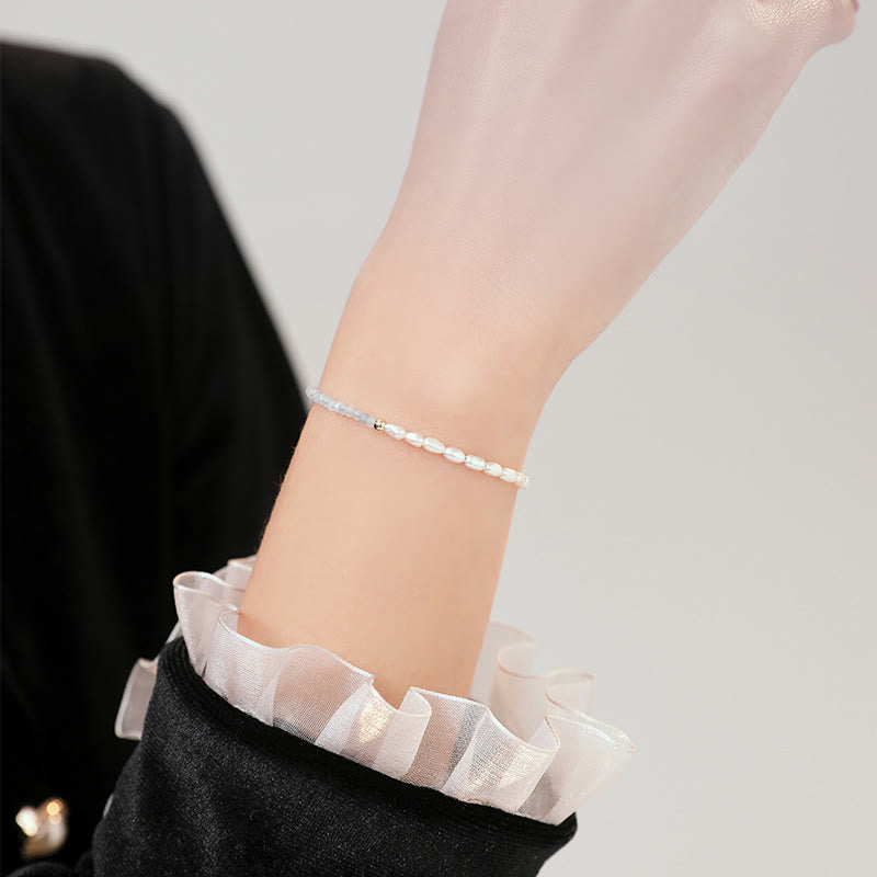 2mm Turquoise Pearl Wisdom Bracelet