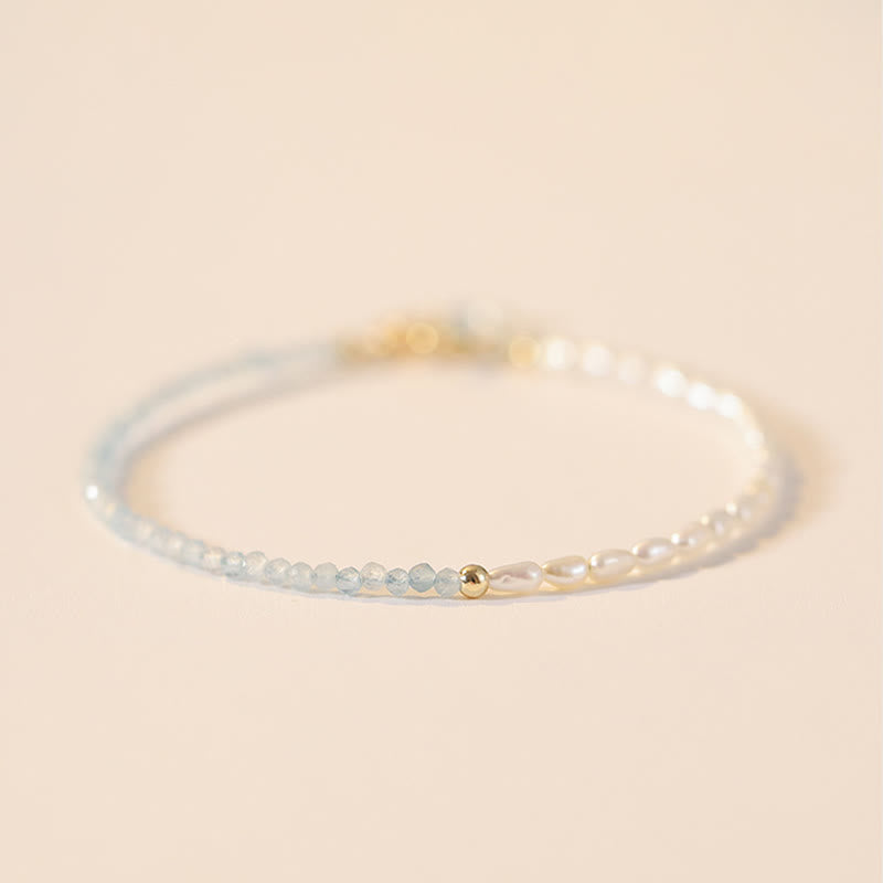 2mm Turquoise Pearl Wisdom Bracelet