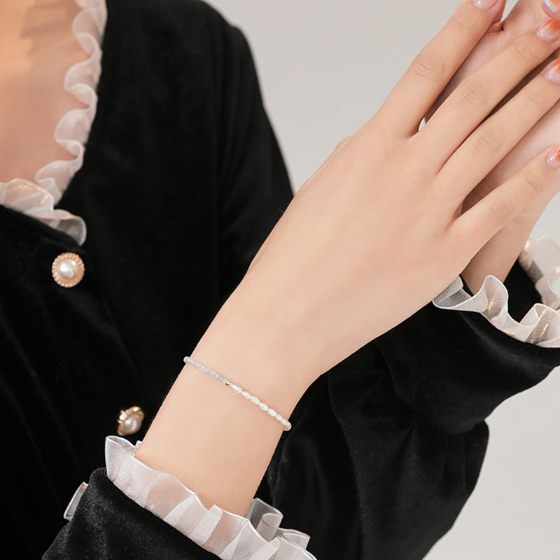 2mm Turquoise Pearl Wisdom Bracelet