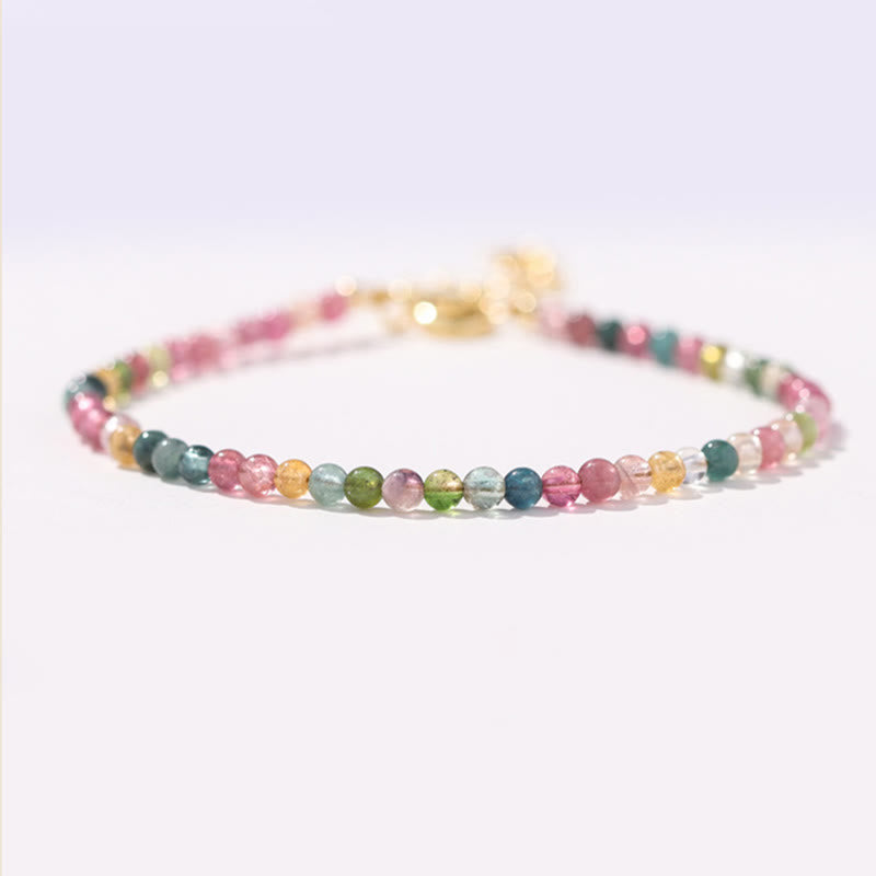 2mm Multicolor Tourmaline Wisdom Bracelet