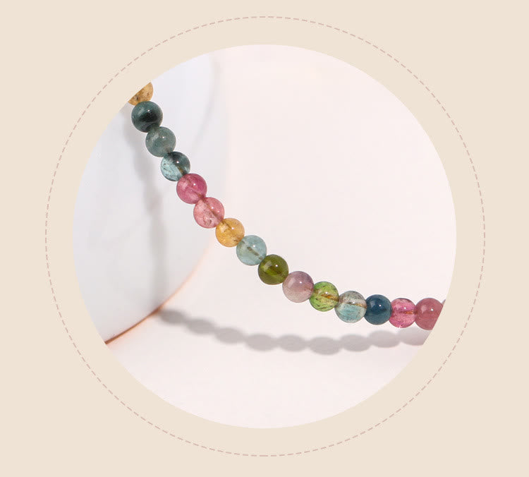 2mm Multicolor Tourmaline Wisdom Bracelet
