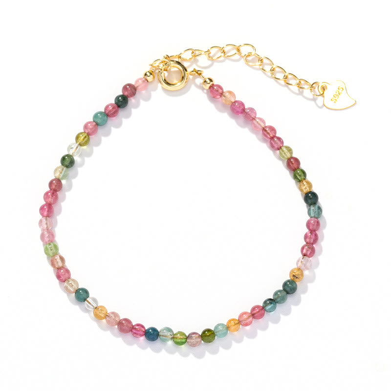 2mm Multicolor Tourmaline Wisdom Bracelet