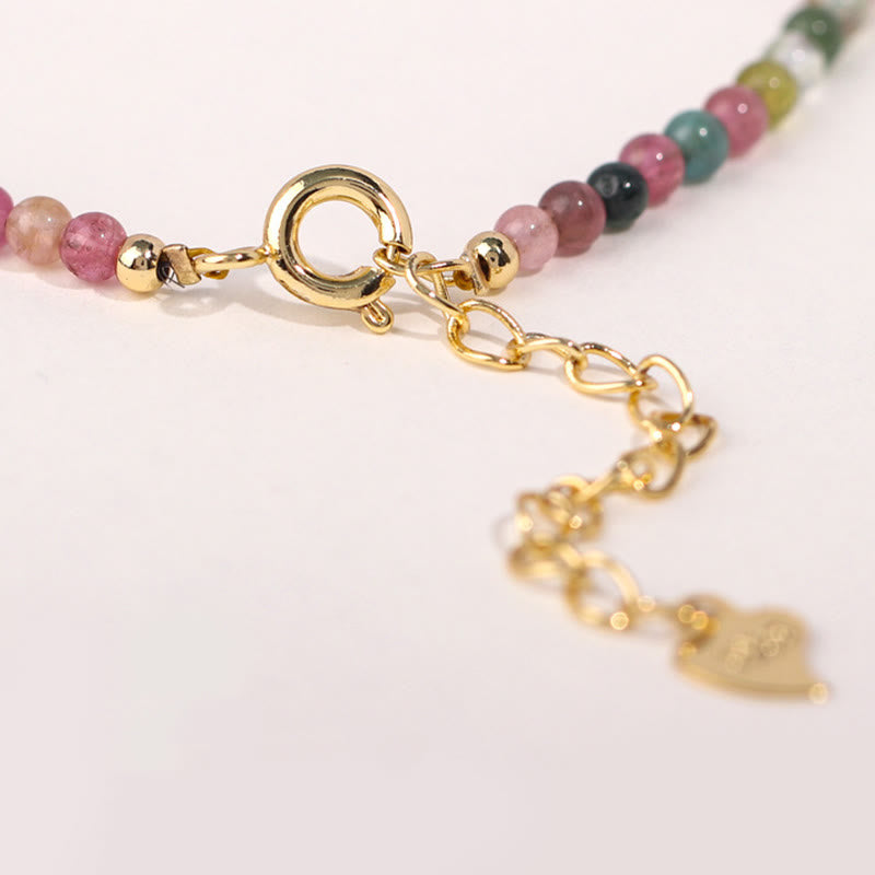 2mm Multicolor Tourmaline Wisdom Bracelet