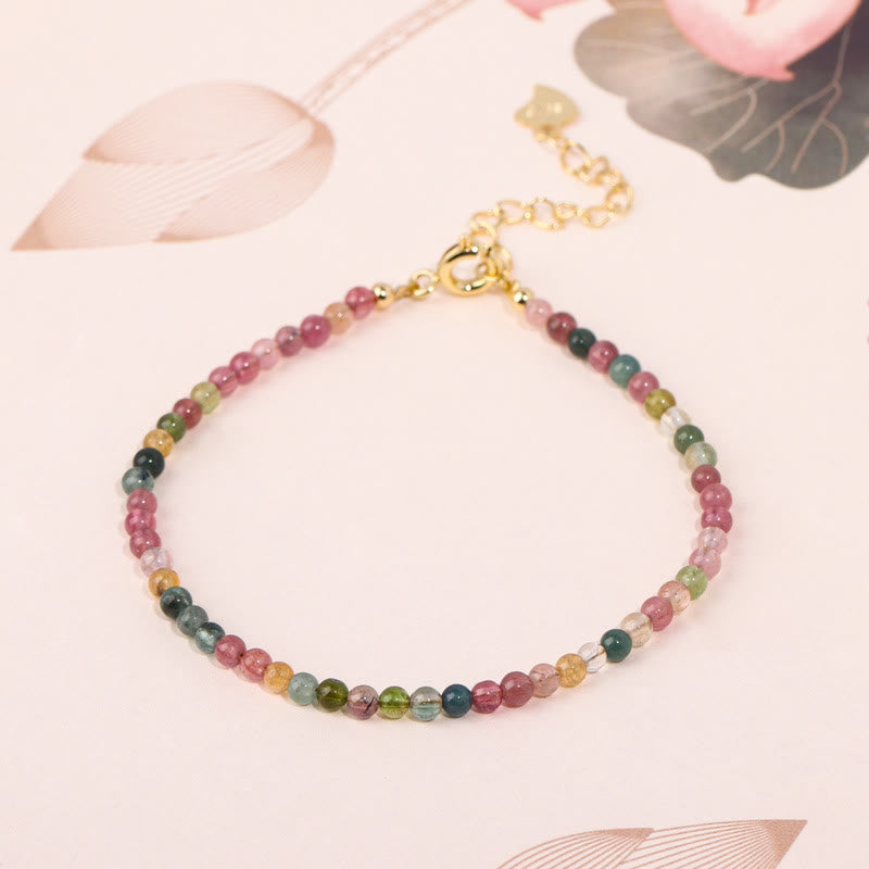2mm Multicolor Tourmaline Wisdom Bracelet