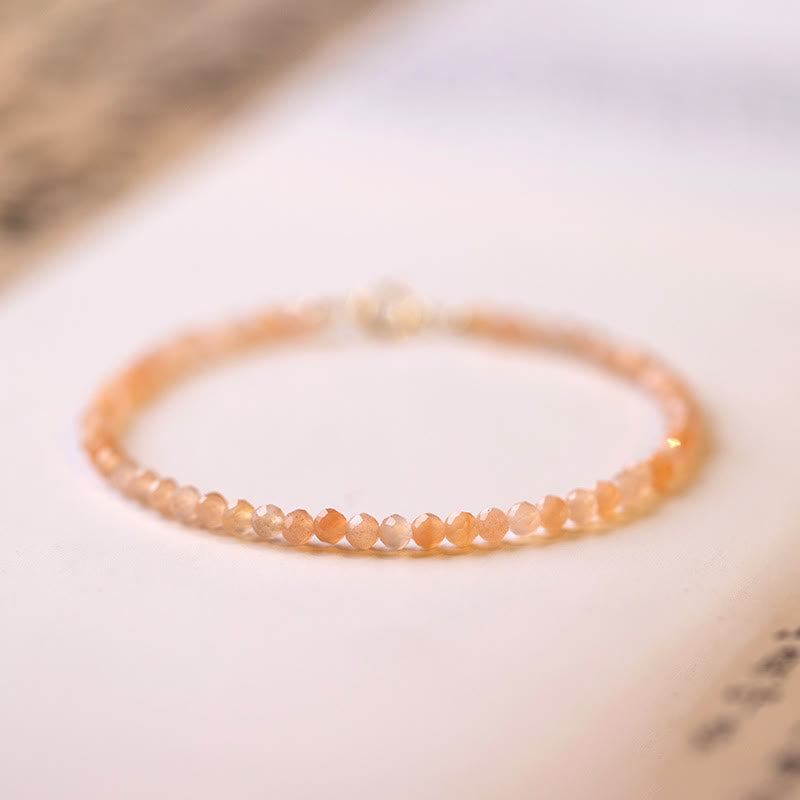 3mm Sun Stone 14k Gold Plated Wealth Bracelet