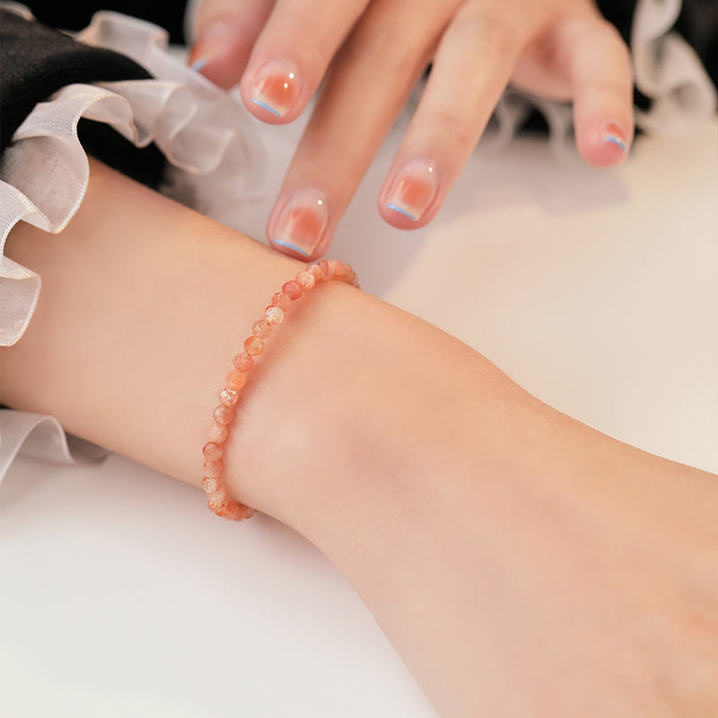 3mm Sun Stone 14k Gold Plated Wealth Bracelet