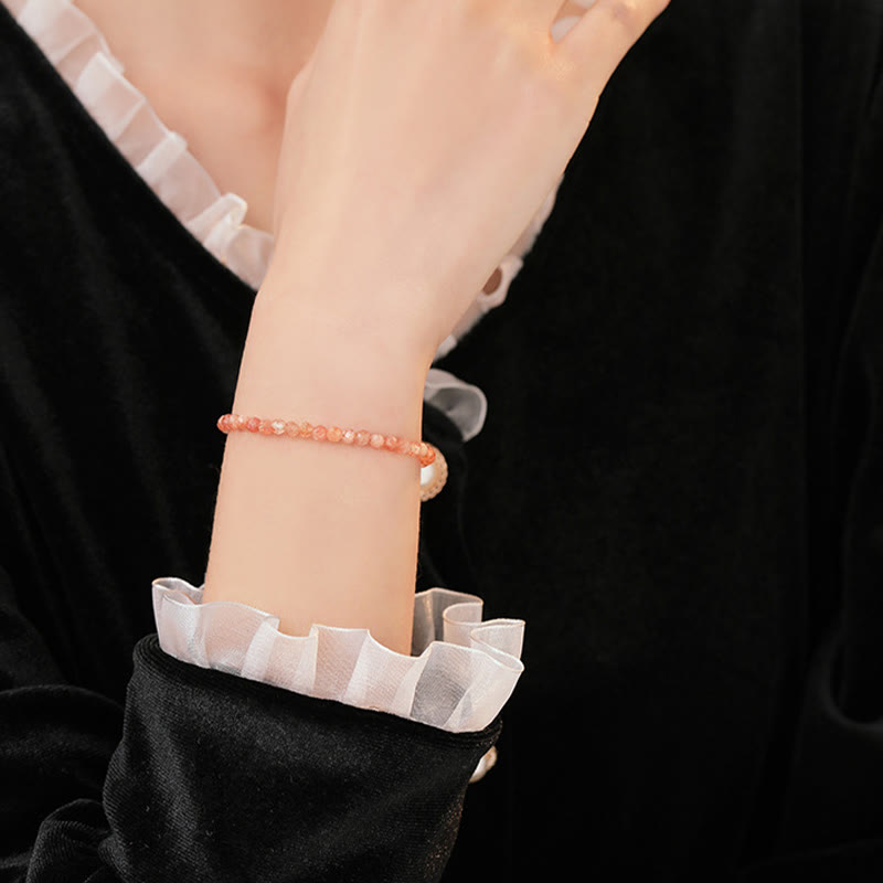 3mm Sun Stone 14k Gold Plated Wealth Bracelet