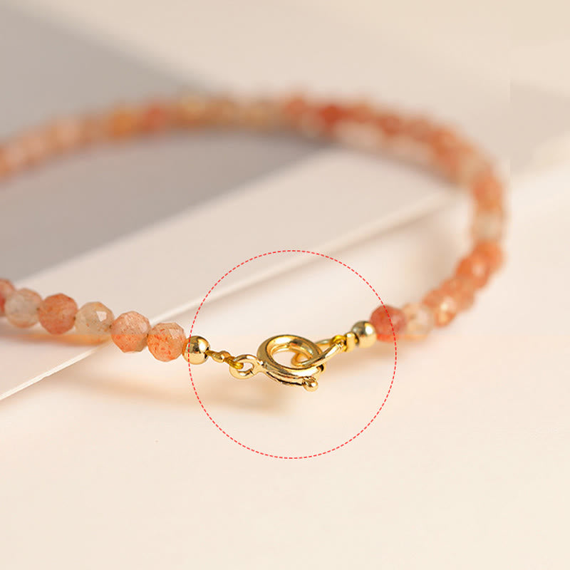 3mm Sun Stone 14k Gold Plated Wealth Bracelet