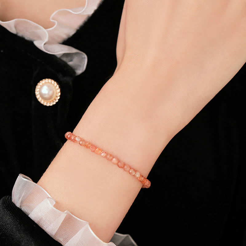 3mm Sun Stone 14k Gold Plated Wealth Bracelet