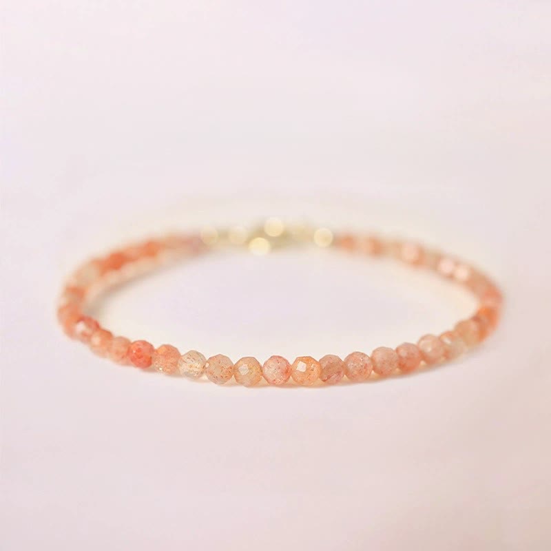 3mm Sun Stone 14k Gold Plated Wealth Bracelet