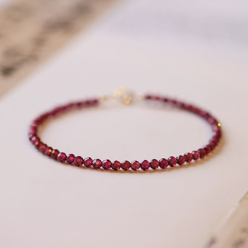 3mm Garnet Protection Bracelet for Courage