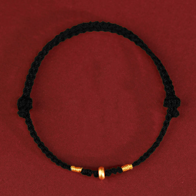 999 Gold Red String Protection Bracelet & Anklet for Luck