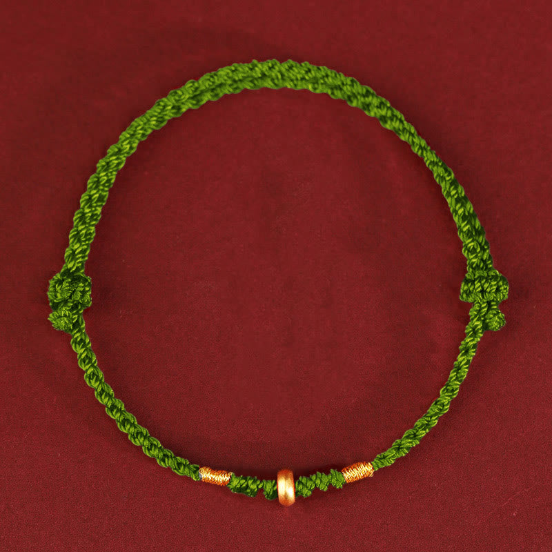 999 Gold Red String Protection Bracelet & Anklet for Luck