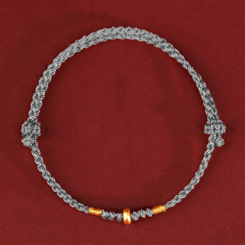 999 Gold Red String Protection Bracelet & Anklet for Luck