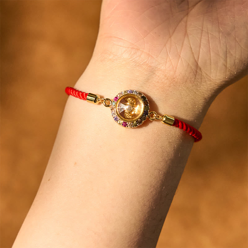 Copper Color Rotatable Windmill Lotus Bracelet for Spiritual Balance