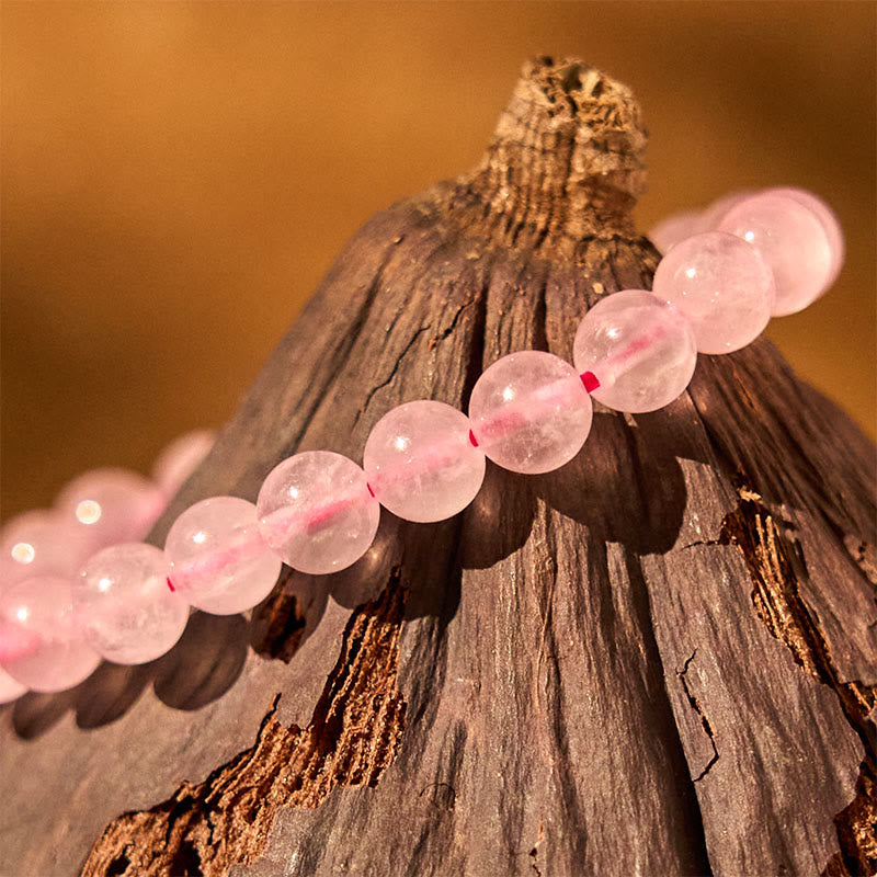 8mm Rose Quartz Healing Bracelet for Emotional Balance