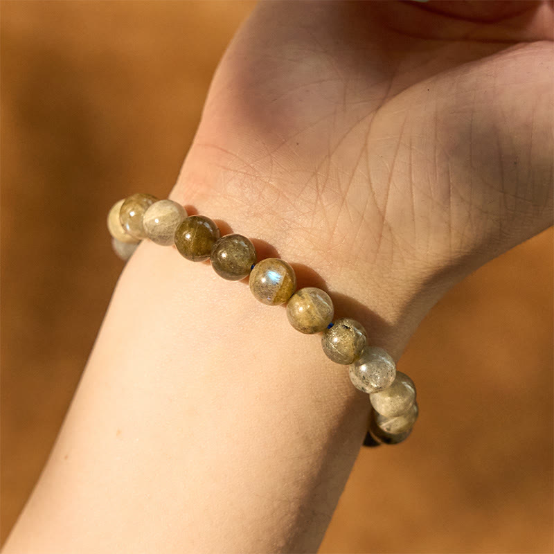 8mm Labradorite Healing Support Bracelet for Emotional Balance