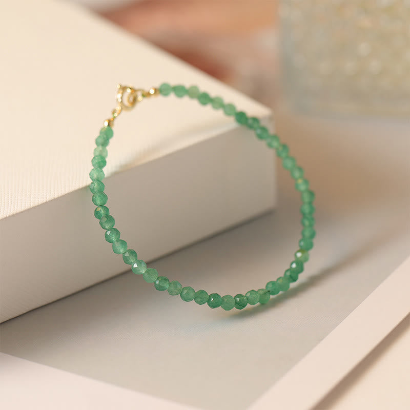 3mm Green Aventurine Ultra-Thin Beads Bracelet