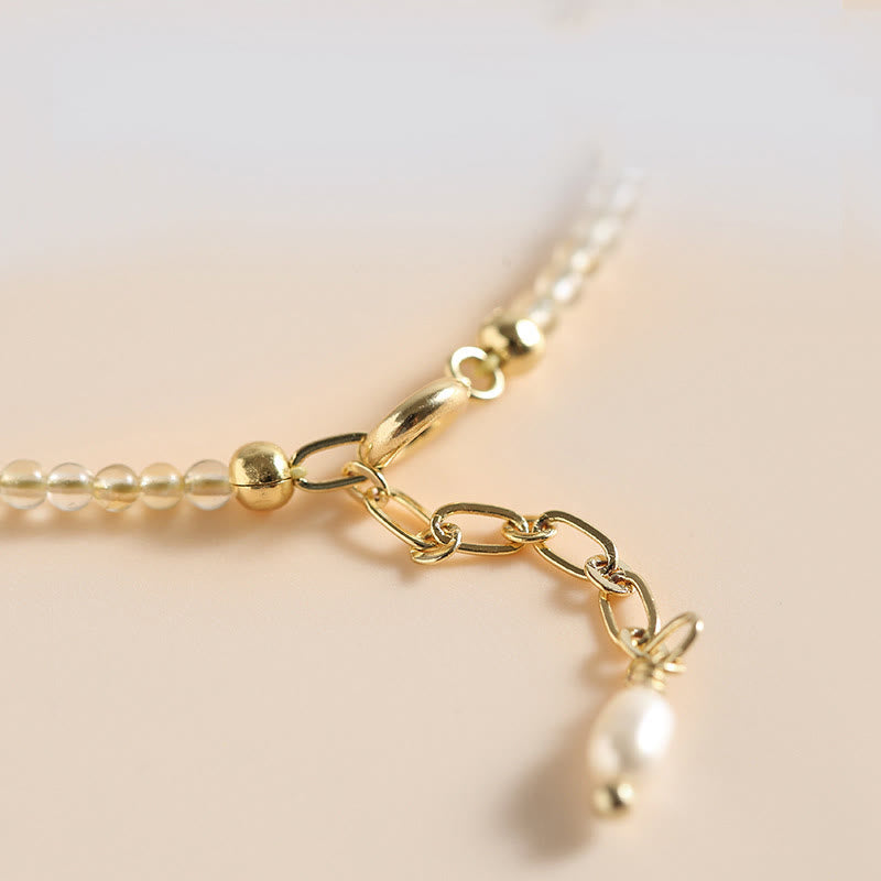 Ultra-thin Citrine Tourmaline Prosperity Bracelet