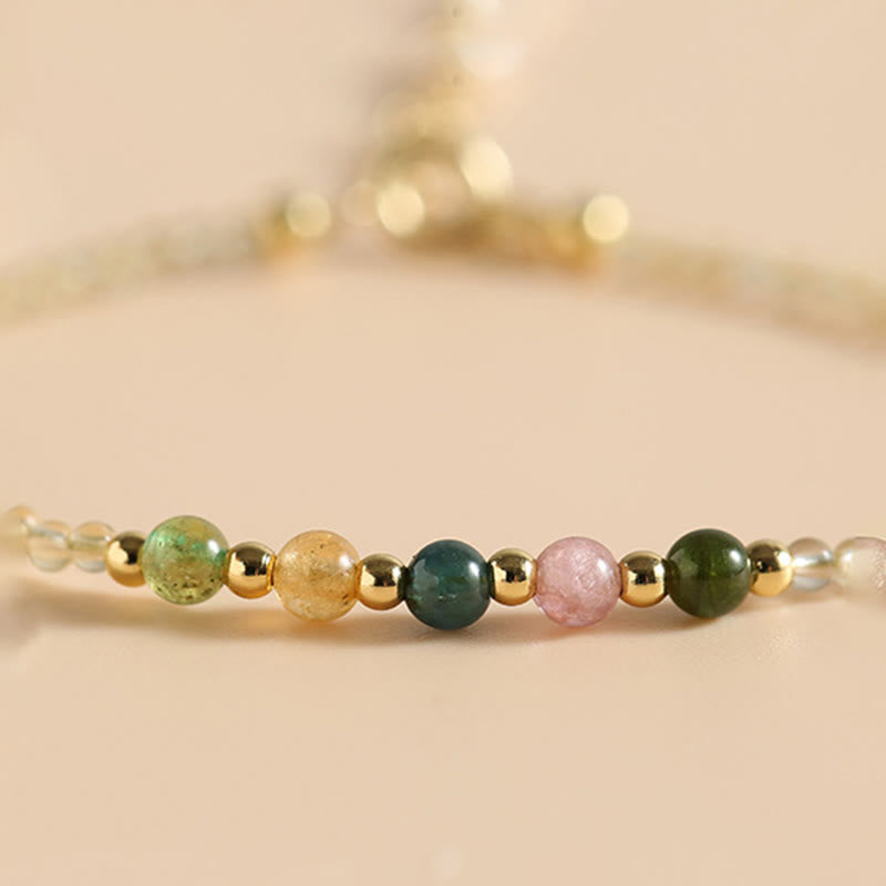 Ultra-thin Citrine Tourmaline Prosperity Bracelet
