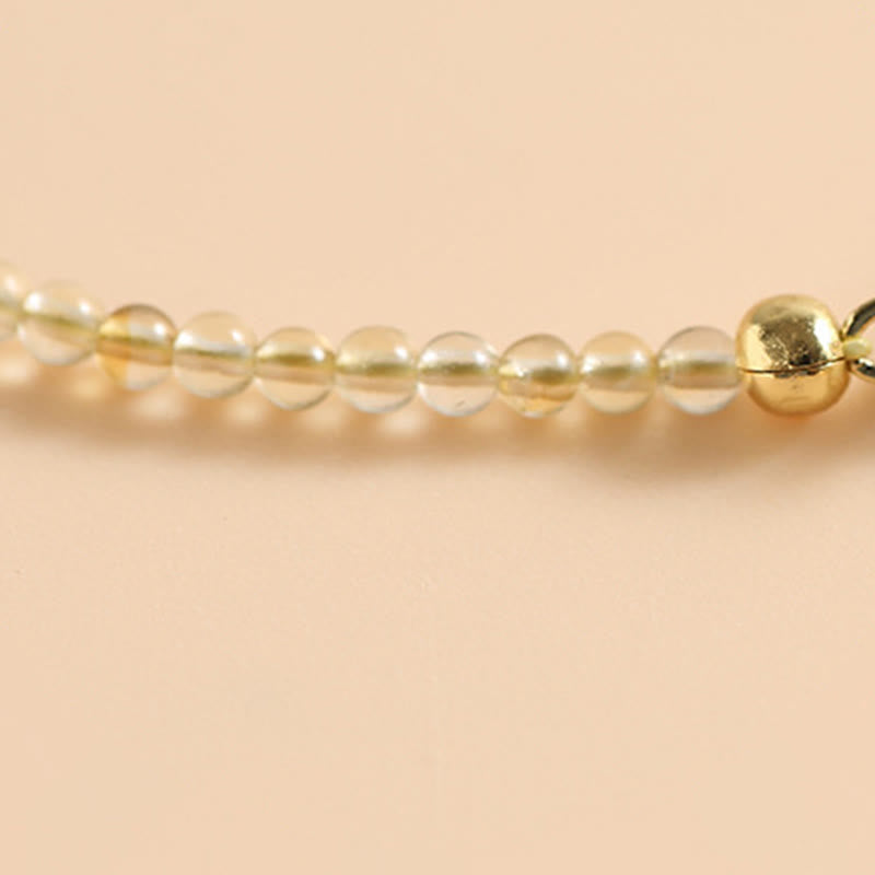 Ultra-thin Citrine Tourmaline Prosperity Bracelet