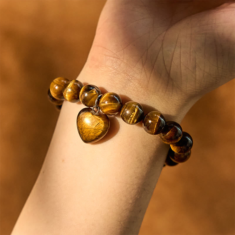 10mm Green Aventurine Love Heart Balance Bracelet