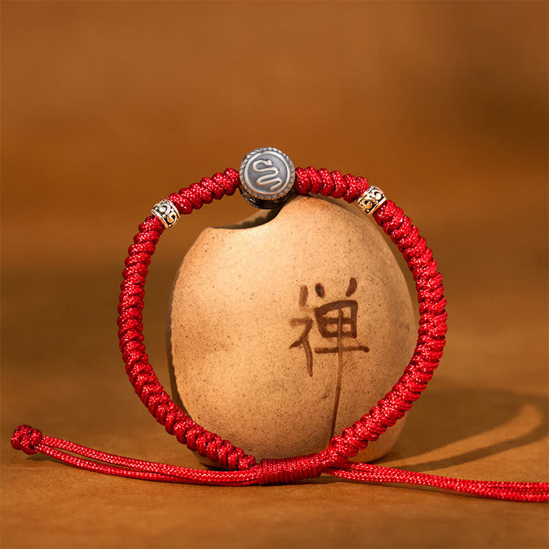 Chinese Zodiac Red String Bracelet in Sterling Silver