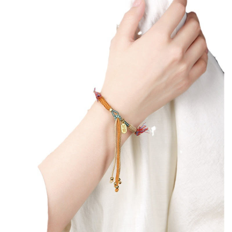 Adjustable Tibetan Colored Rope Nafu Luck Spiritual Bracelet