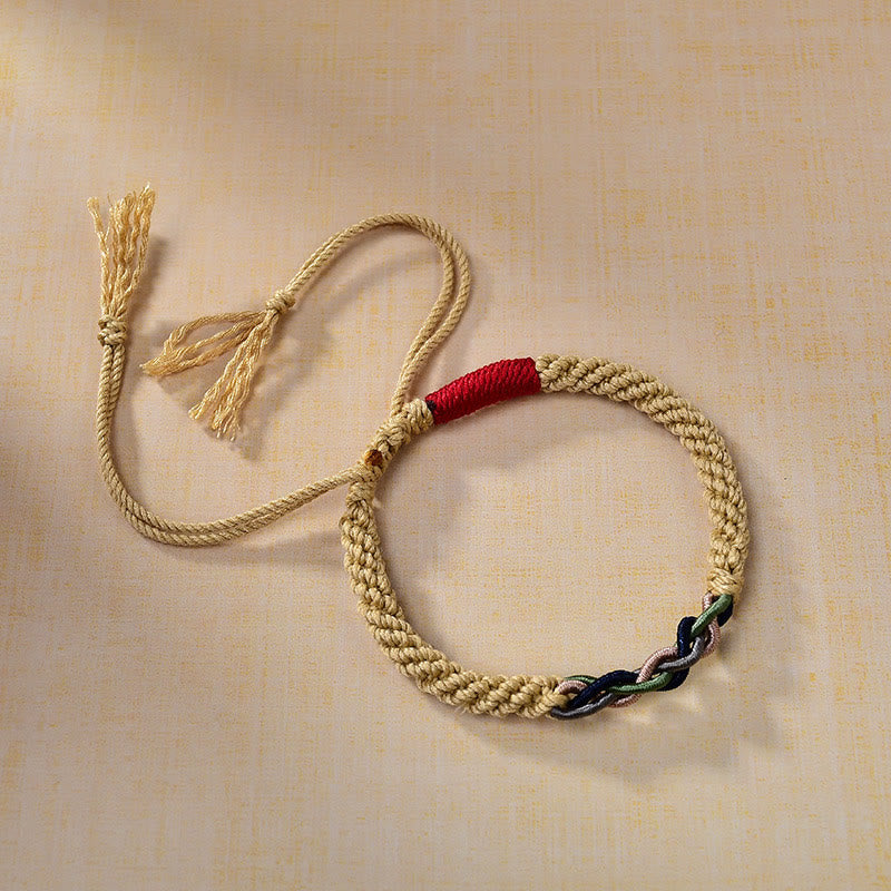 Adjustable Tibetan Cotton Rope Red String Luck Bracelet