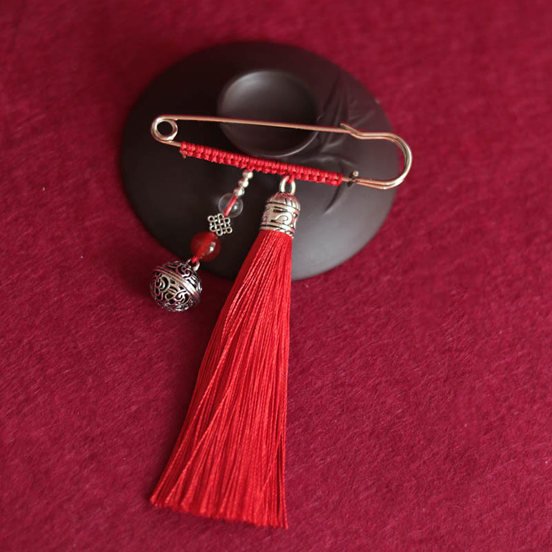 Spiritual Retro Bell Tassels Brooch for Protection & Luck