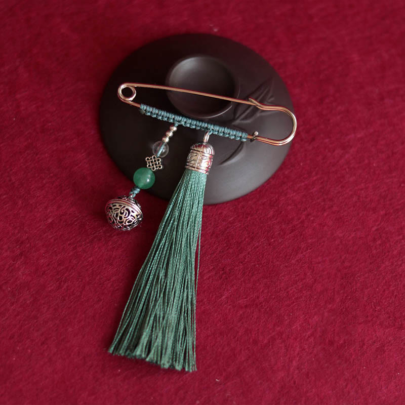 Spiritual Retro Bell Tassels Brooch for Protection & Luck